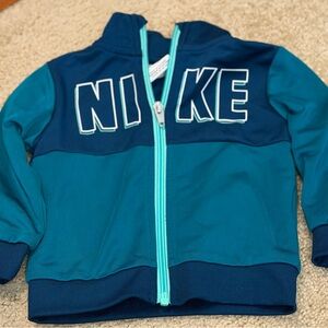 Nike Kids Teal and Navy Hoodie